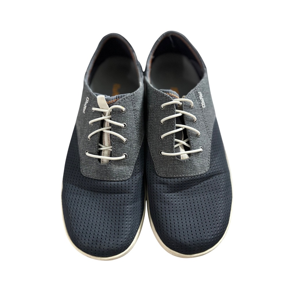 OluKai Nohea Moku Mens 10.5 Charcoal Blue Mesh Boat Shoes Sneakers 10283-6C6C